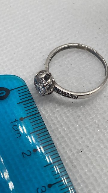 Серебряное кольцо с цирконием (31760671) 2