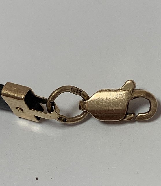 Каучуковый браслет с золотой вставкой (33928437) 2