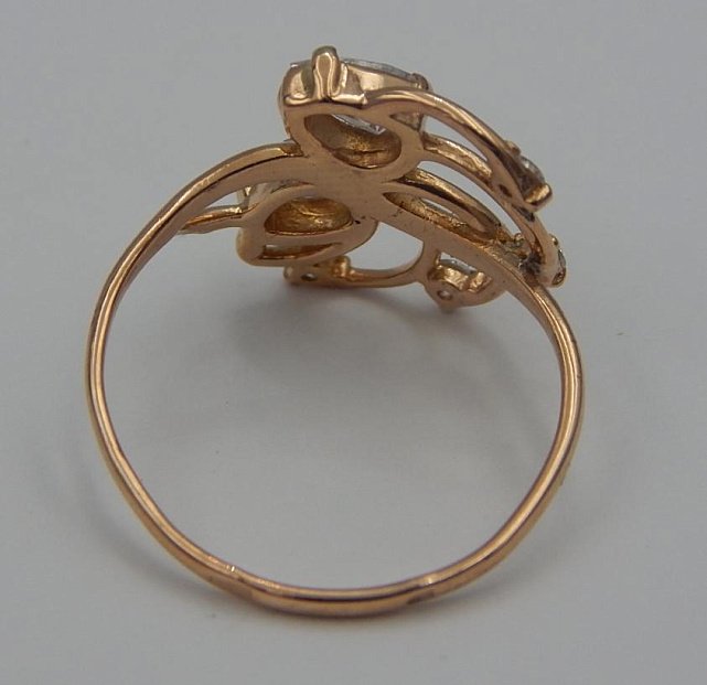 Кольцо из красного золота с цирконием (28335828)  2