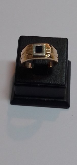 Перстень из красного и белого золота с агатом (31605590) 4