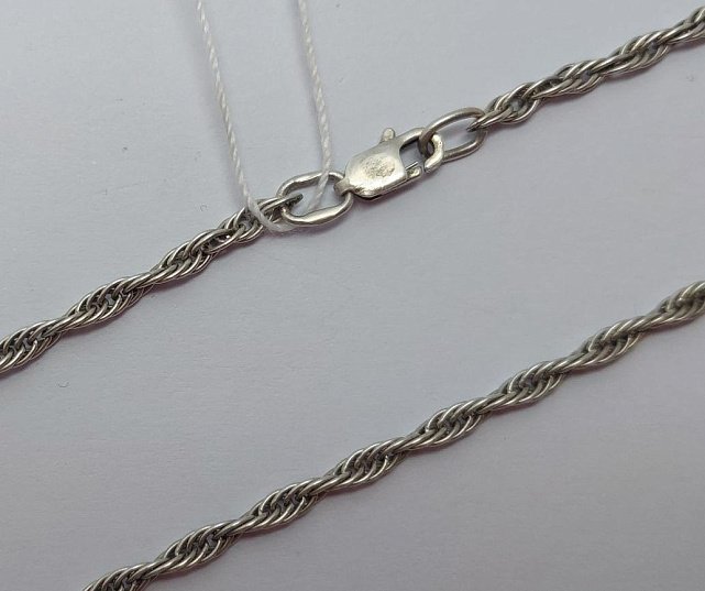 Серебряная цепь с плетением Кордовое (33699811) 0