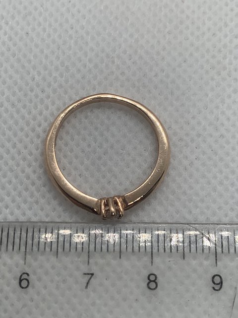 Кольцо из красного золота с бриллиантом (-ми) (31541232) 5