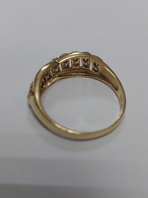 Кольцо из красного золота с цирконием (32988823) 3