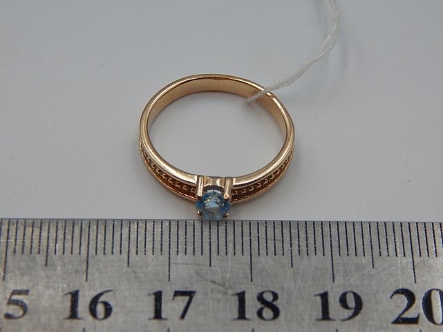 Кольцо из красного золота с цирконием (32273127) 4