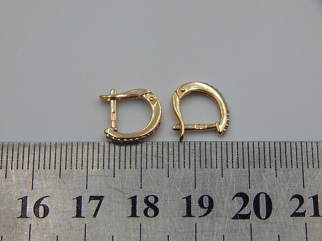 Серьги из красного золота с цирконием (33759052)  5
