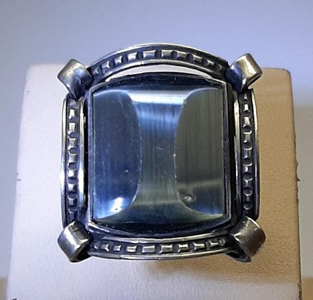Серебряное кольцо с природным самоцветом (16804156) 0