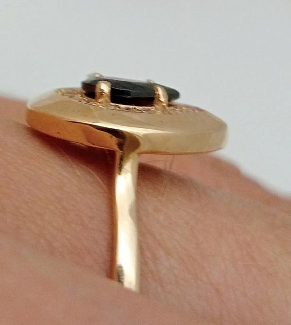 Кольцо из красного золота с цирконием (32294360)  2