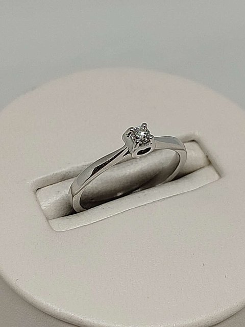 Кольцо из белого золота с бриллиантом (-ми) (32903298) 1