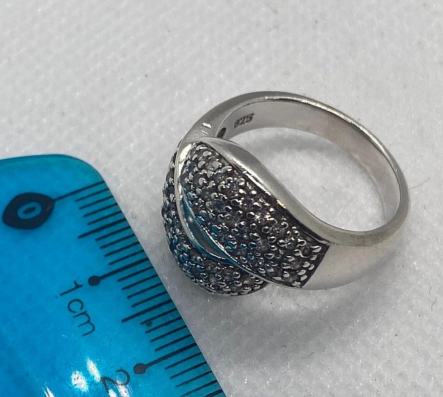 Серебряное кольцо с цирконием (31729319) 4