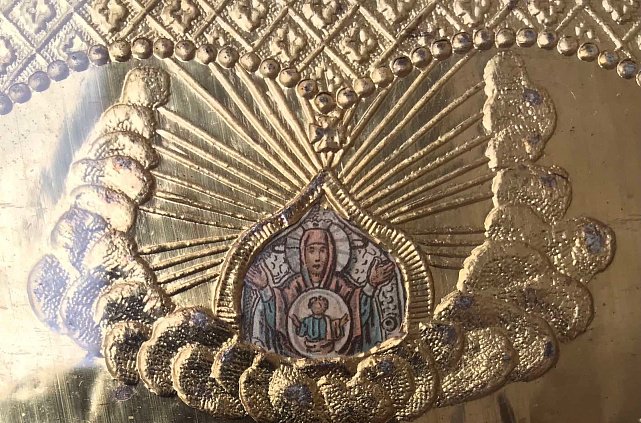 Икона «Святые преподобные Зосим и Савватий» (позолота) нач. ХІХ века (31299583) 2