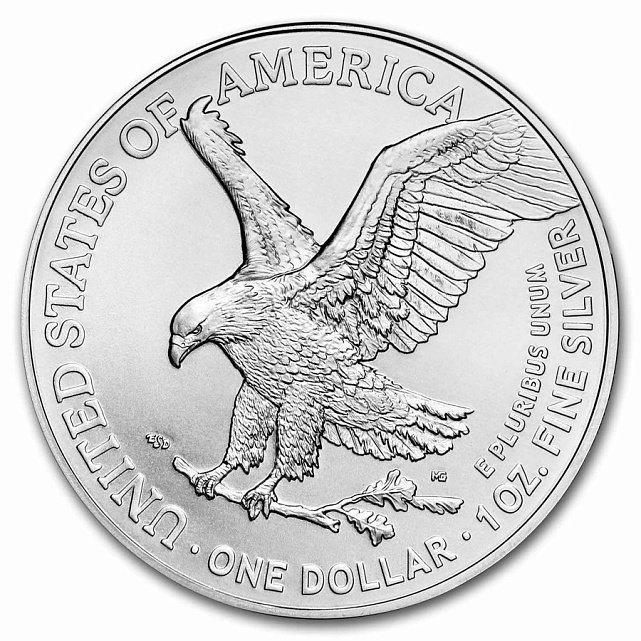 Серебряная монета 1oz Американский Орел 1 доллар 2024 США (PCGS MS69, First Strike) (33335224) 6