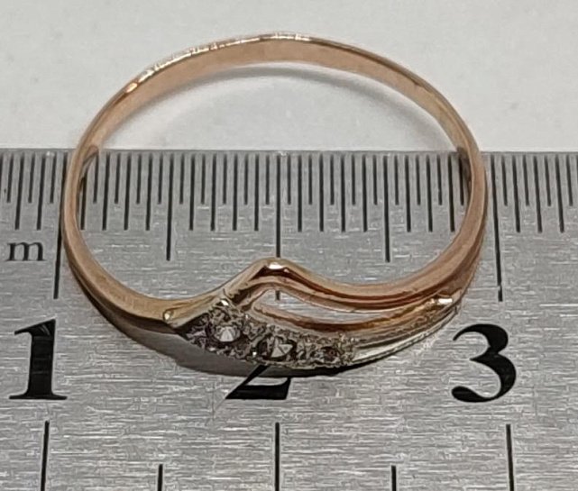 Кольцо из красного и белого золота с бриллиантом (-ми) (32472118)  6