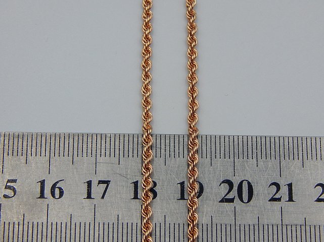 Ланцюжок з червоного золота з плетінням мотузочок (33613187) 3