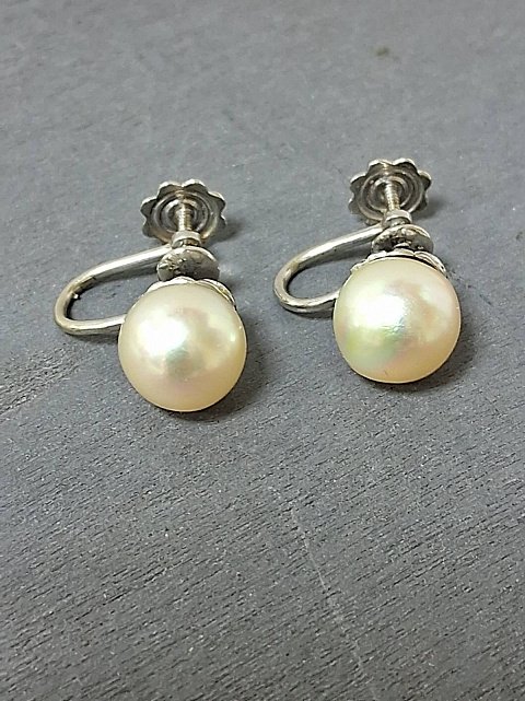 Сережки з білого золота з перли (31387836) 6