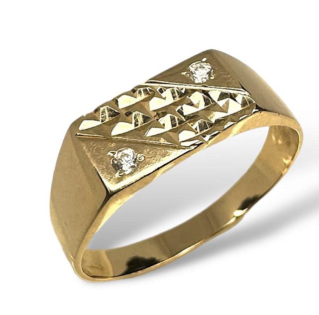 Перстень із червоного золота з цирконієм (33471392) 0