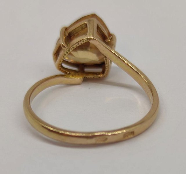 Кольцо из красного золота с цирконием (33763864)  3