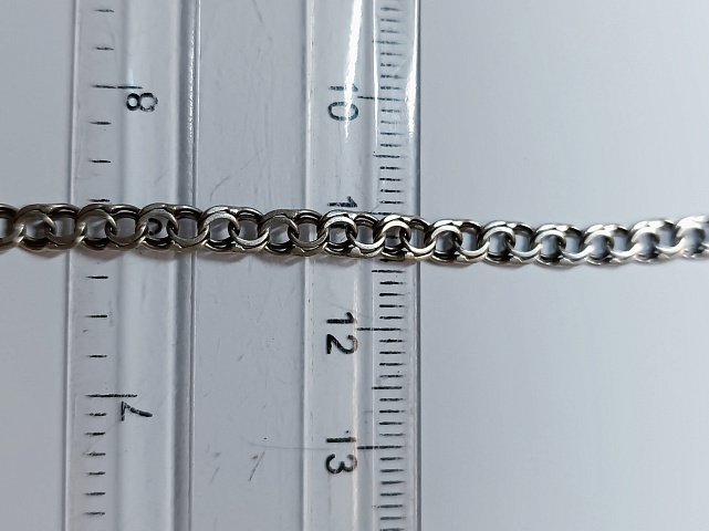 Серебряная цепь с плетением Бисмарк (33893989) 2