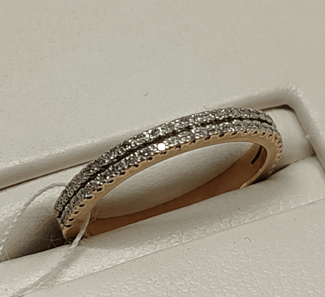 Кольцо из красного золота с бриллиантом (-ми) (32859973)  0