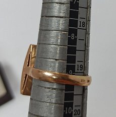 Кольцо из красного золота с ониксом (33625579) 7