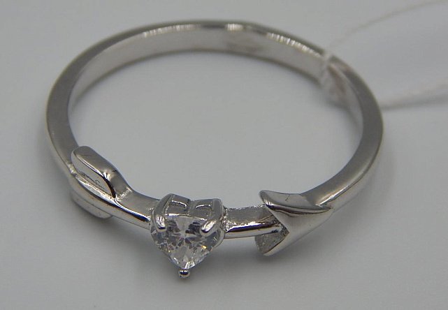Серебряное кольцо с цирконием (33751161) 2