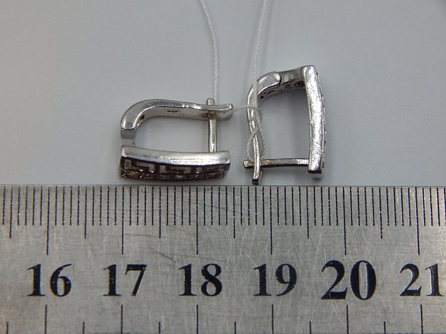 Серебряные серьги с цирконием (33746376) 4