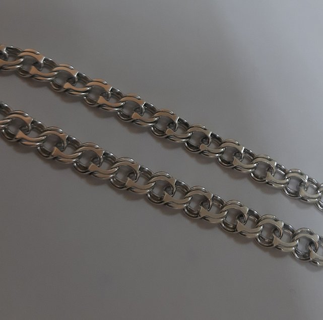 Серебряная цепь с плетением Бисмарк (32390551) 4