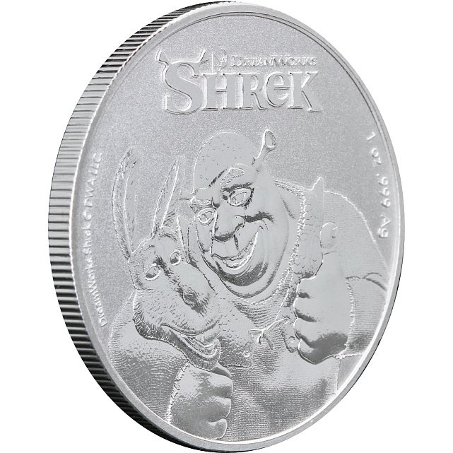 Серебряная монета 1oz Шрек 20 Лет 2 доллара 2021 Ниуэ (29128092) 9