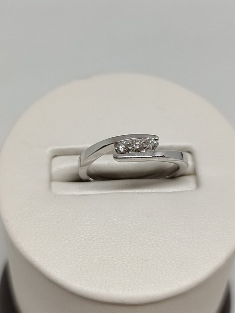 Кольцо из белого золота с бриллиантом (-ми) (32010509) 1
