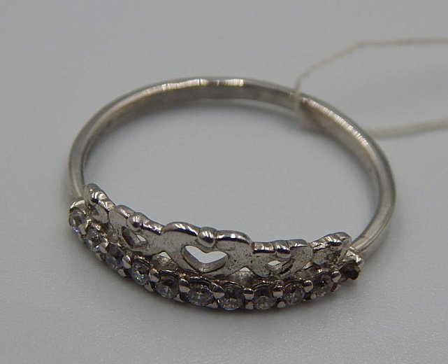 Серебряное кольцо с цирконием (31408853) 2