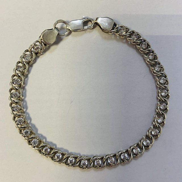 Срібний браслет із цирконієм (33556245) 0