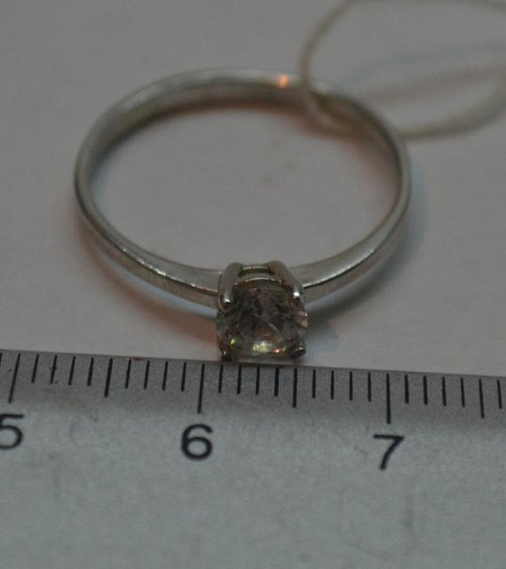 Серебряное кольцо с цирконием (30509363) 3