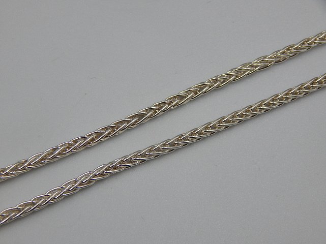 Серебряная цепь с плетением Колосок (32196363) 1