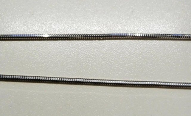 Серебряная цепь с плетением Снейк  (30404406) 1