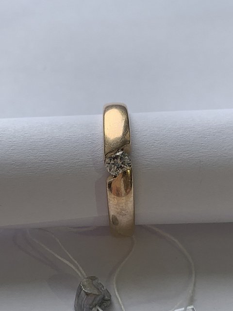 Обручальное кольцо из красного золота с цирконием (30747456) 3