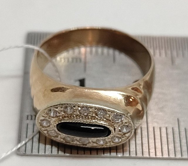 Перстень із червоного та білого золота з цирконієм (28546584) 4