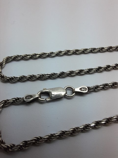 Серебряная цепь с плетением Тройной жгут (33541713) 3