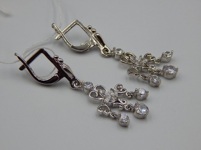 Срібні сережки з цирконієм (32559831) 2