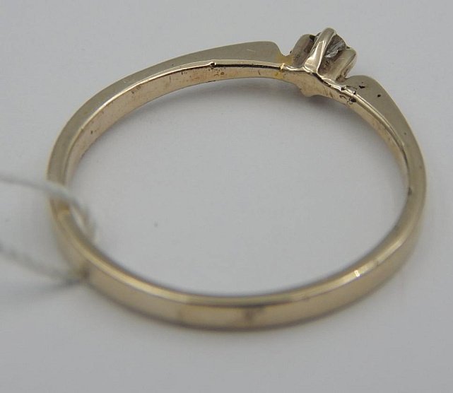 Кольцо из белого золота с бриллиантом (-ми) (30718601) 4