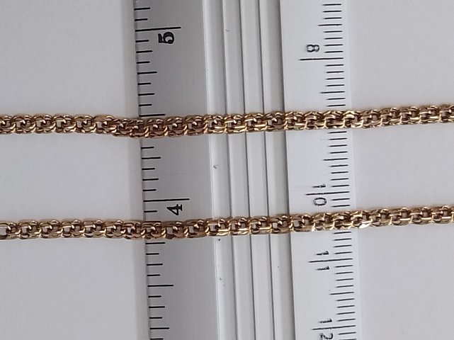 Ланцюжок з червоного золота з плетінням Бісмарк (32041623) 5