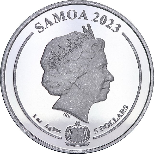 Серебряная монета 1oz Бэтмен 5 долларов 2023 Самоа (30408527) 1