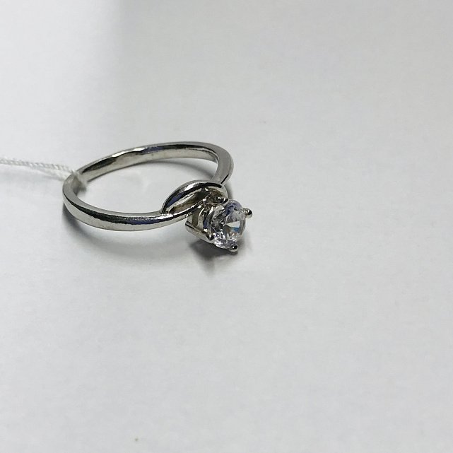 Серебряное кольцо с цирконием (32483569) 9
