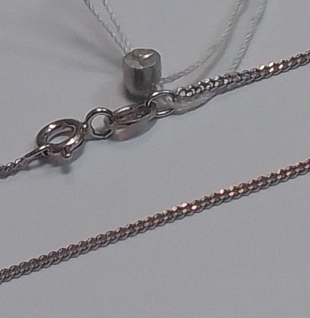 Серебряная цепь с плетением панцирное (30518935) 0