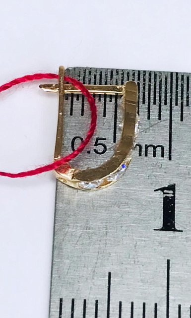 Серьги из красного золота с цирконием (30569354) 1