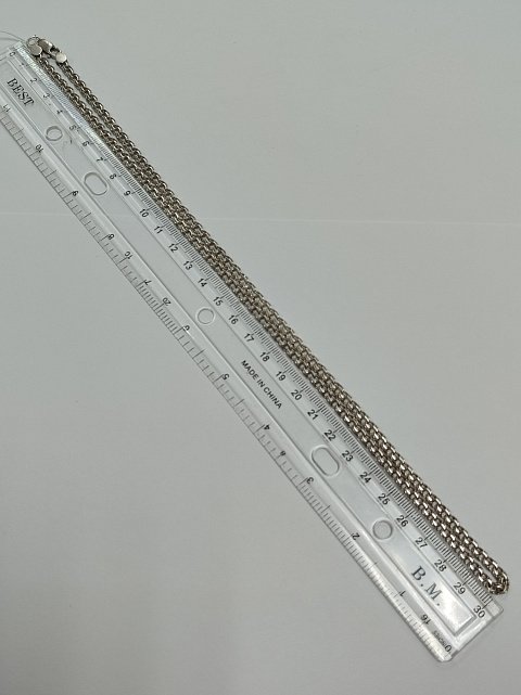 Срібний ланцюг з плетінням Бісмарк (33533014) 1