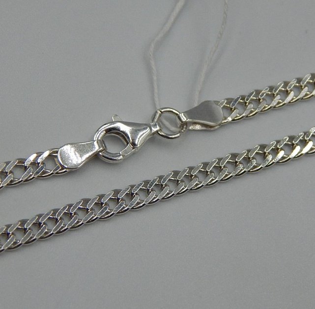 Серебряная цепь с плетением Двойной ромб (32363031) 0