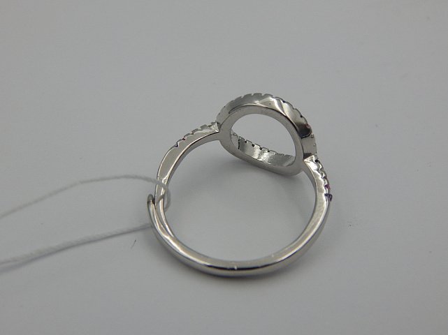 Серебряное кольцо с цирконием (30509346) 10