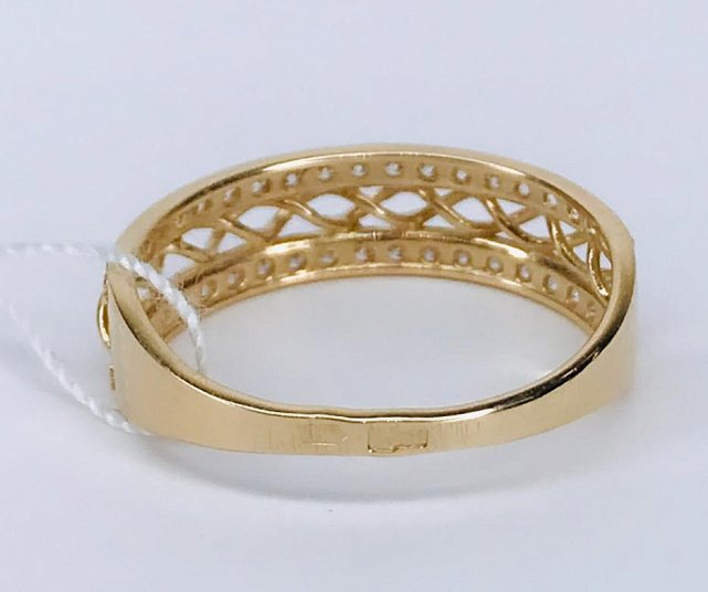 Кольцо из красного золота с цирконием (33966537)  4