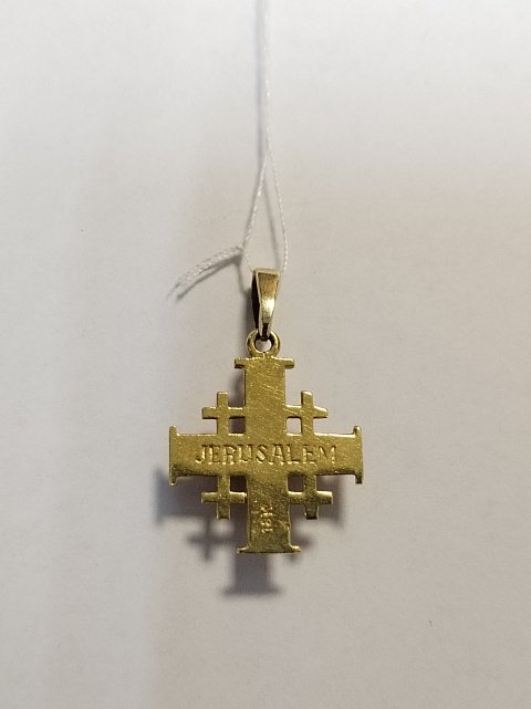 Подвес-крест из желтого и белого золота (33806299) 1