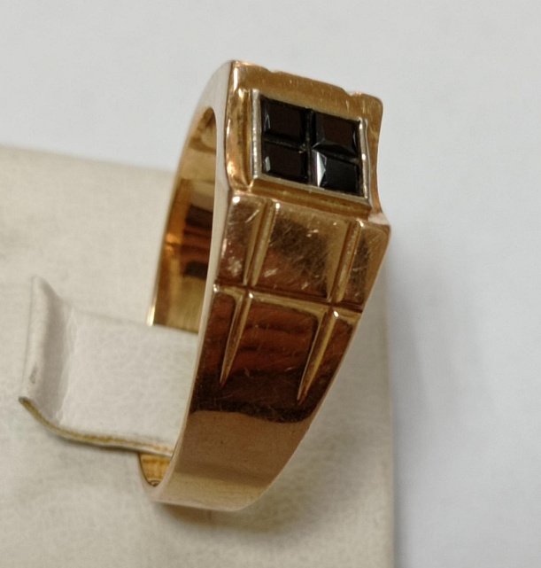 Перстень із червоного золота з оніксом (33589242)  1