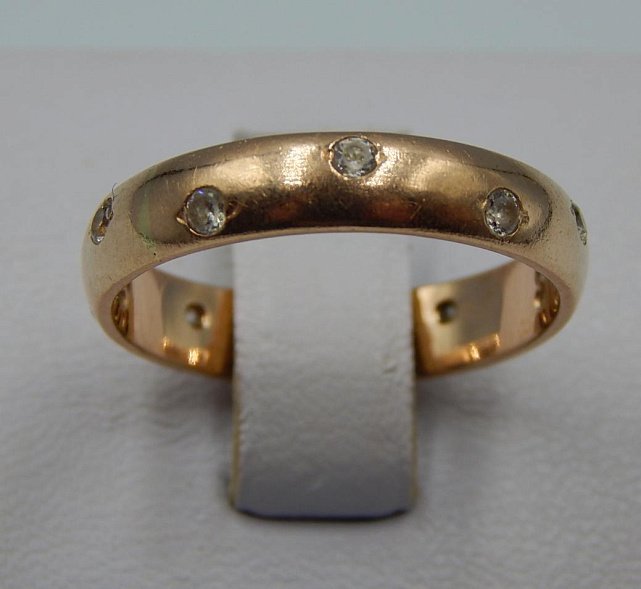 Кольцо из красного золота с цирконием (33722893)  0